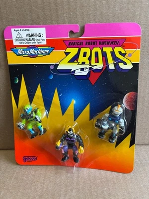 Micro Machines Z-Bots Robot Machines 3-Pk Krobarr Proton Zidor Galoob 1997 MOC - Image 1 of 2