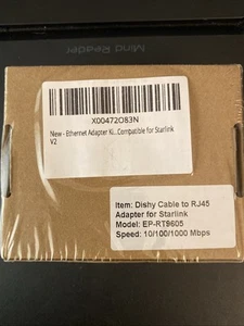 Starlink Dishy Cable Adapter to RJ45 Connect StarLink Ethernet Adapter - New - Afbeelding 1 van 2