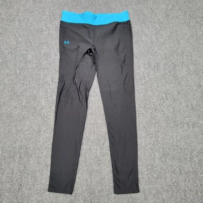 Under Armour ColdGear Leggings Womens Large Black Compression Pants Athletic - Image 1 of 4