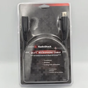 Radio Shack 25-Ft Microphone Cable 3-Pin XLR M to 3-Pin XLR F #3304013 - Picture 1 of 3
