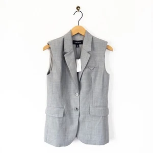 Chaleco Karen Millen a medida de un solo pecho talla 10 NUEVO mezcla de lana gris - Imagen 1 de 17