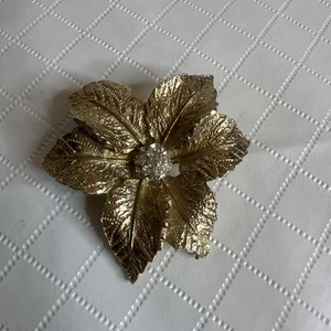 Vtg Pave SHINY CRYSTAL STONES SIGNED JUDY LEE 3D BROOCH/pendant 2” Read - Picture 1 of 13