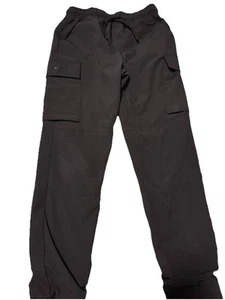 All In Motion Stretchy Waist Wind Breaker Cargo Joggers Youth Black Size S 6/7 - Picture 1 of 3