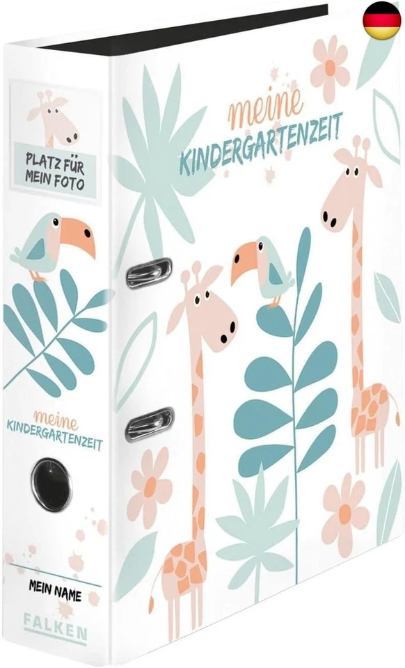 BESUCHE DEN FALKEN-STORE Original Falken Kindergarten-Ordner mit Einstecktasche. Made in Germany. 8 cm