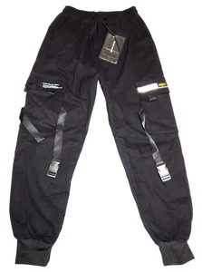 Pantaloni cargo neri NUOVI OKETO marca "Land Ciambr Goiyo", unisex, JNEAS 1987 - Foto 1 di 6
