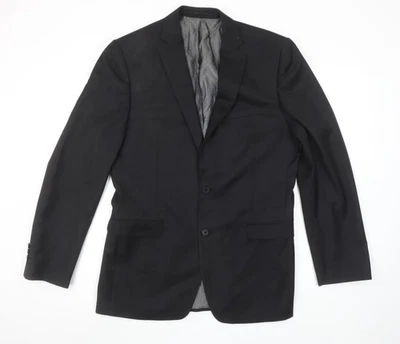 Blazer para hombre French Connection negro mezcla de lana 40L de un solo pecho Foto 1 de 4
