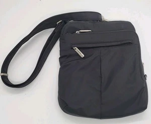 Bolso Bandolera Travelon Negro Nylon Multi Bolsillo - Imagen 1 de 8
