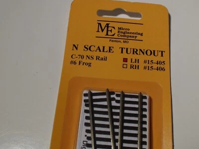 N Scale Micro Engineering 15-405  Code 70 # 6 Left Turnout LH - Image 1 of 4
