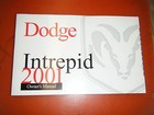 2001 DODGE INTREPID ORIGINAL FACTORY OPERATORS OWNERS MANUAL GLOVE BOX