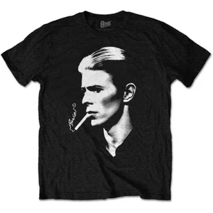 David Bowie T-Shirt Smoking Portrait Official New Black - Picture 1 of 4