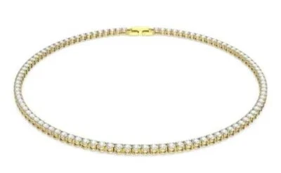 Collana Tennis in Acciaio con Zirconi Silver o Gold Elegante Brillante - Immagine 1 di 4
