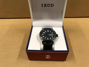 New IZOD Analog Display Wristwatch - Black/Blue/White - Picture 1 of 5