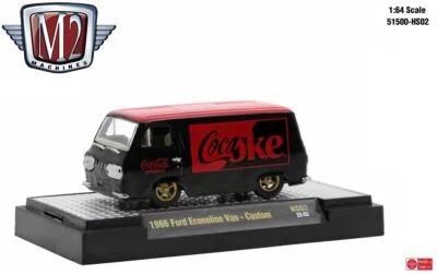 New M2 Machines 1:64 Scale Coca-Cola 1966 Ford Econoline Van Custom - Image 1 of 2