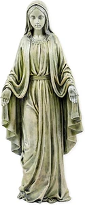 Blessed Mother Mary 19.25 Inch Polyresin Stone Indoor or Outdoor Garden Statue - Picture 1 of 5