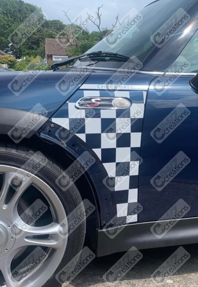 Decalcomanie Ala Navetta Laterale Scacco Matto Mini Cooper R50 R52 R53 S JCW Funzionante - Immagine 1 di 1