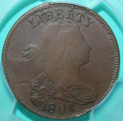 1804 Private Restrike Large Cent - PCGS Genuine Filed Rims AU Detail - 1C Cover
