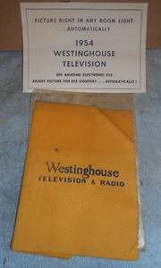 Werbekarte und Putztuch Westinghouse Fernsehen & Radio 1954 - Bild 1 von 1