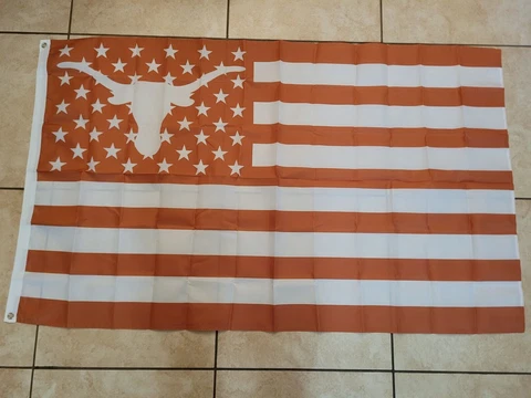 United States NCAA Football Texas Longhorns Flag 3' x 5' Banner Brass Grommets Cover