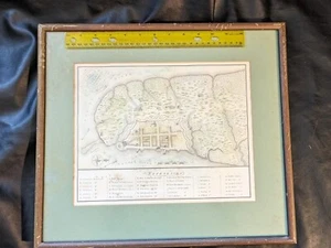 1805 Original Map Of Charleston South Carolina Engraved Akin Colored Framed - Picture 1 of 9