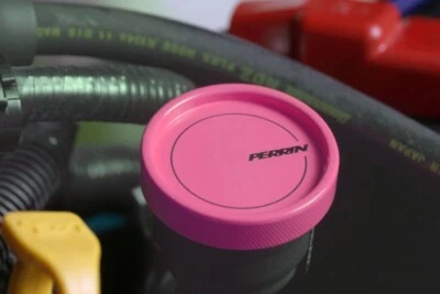 Perrin Pink Color Oil Fill Cap Round Style for Subaru WRX STI FRS BRZ 86 & More - Image 1 of 4