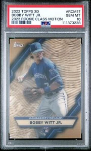 2022 TOPPS MLB 3D 2022 ROOKIE CLASS MOTION RCM17 BOBBY WITT JR. PSA 10 3228 - Picture 1 of 2