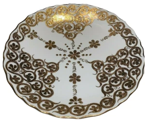 Güral Porcelain Gold Overlay Derya Plate Hand Made 9-3/4" Diameter - Picture 1 of 12
