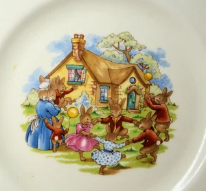Royal Doulton 8" Plate Bunnykins Ring Around the Rosie bone china - Picture 1 of 4