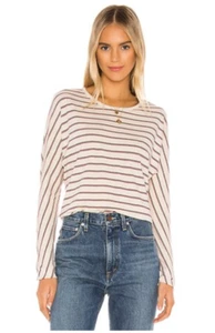 Frank and Eileen Tee Lab Long Sleeve Oatmeal Stripe Shirt Womens XSmall New - Picture 1 of 10