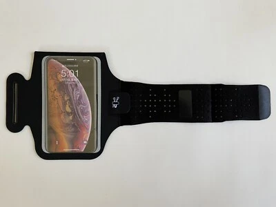 Brazalete deportivo impermeable para teléfono celular negro NUEVO Foto 1 de 4