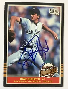 Dave Righetti signed 1985 Donruss card Highlights # 37 ny Yankees baseball - Picture 1 of 6