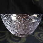 VTG Towle Scallope Cut Crystal Centerpiece Bowl Hallmarked 9" wide inv#m112