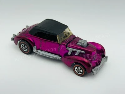 Hot Wheels Redline CLASSIC CORD Magenta EE. UU. Interior Negro ¡Muy Bonito!!! Foto 1 de 4