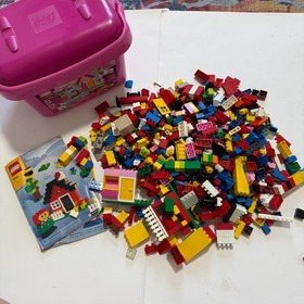 Lego Pink Brick Box 5585 Set w/ extra Blocks Building Set Creator EC MegaBloks