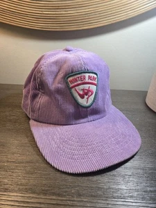 Winter Park Colorado Ski Resort Vintage Purple Corduroy YUPOONG Snapback Hat - Picture 1 of 6