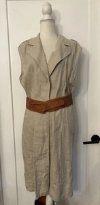 Damen Paola Alberdi The Drop beige Leinen offen Staubtuch lange Weste Topper Größe S - Bild 1 von 8