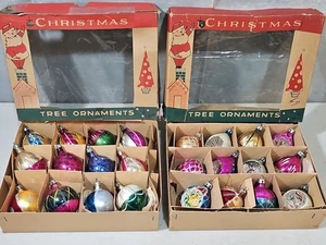 2 Cajas 24 Marca Fantasia De Colección Árbol de Navidad Adornos Vidrio Polonia ¡COMO NUEVO!! - Imagen 1 de 16