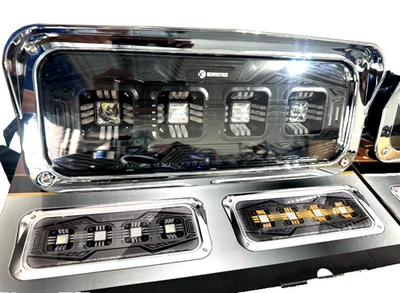 Par de faróis de LED Kenworth t800,t600,W900 - Imagem 1 de 4