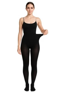 100 Denier Womens Black Opaque Tights Aurellie Warm Winter Hosiery 1 Pair S-4XL - Picture 1 of 8