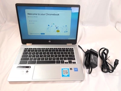 14" HP Chromebook x360 Touchscreen 14a-ca0010nr 1F6Y2UA#ABA N4020 1.1GHz 4GB Ram - Image 1 of 4