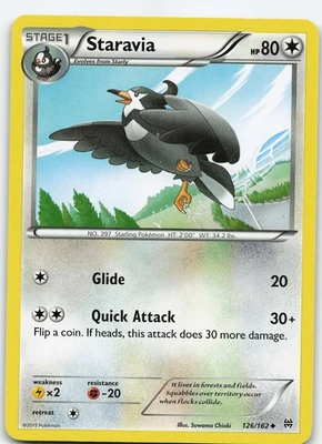 Staravia 126/162 XY - BREAKthrough Uncommon Normal MP Pokémon TCG - Image 1 of 2