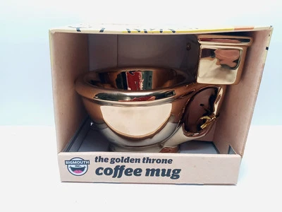 Big Mouth Inc. Taza de café para inodoro The Golden Throne (10 OZ) divertida mordaza de oficina regalo Foto 1 de 4