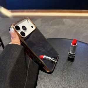 Electroplated Makeup Mirror Case Back Cover For iPhone 17 Pro Max Air 16 15 Plus - Picture 1 of 16