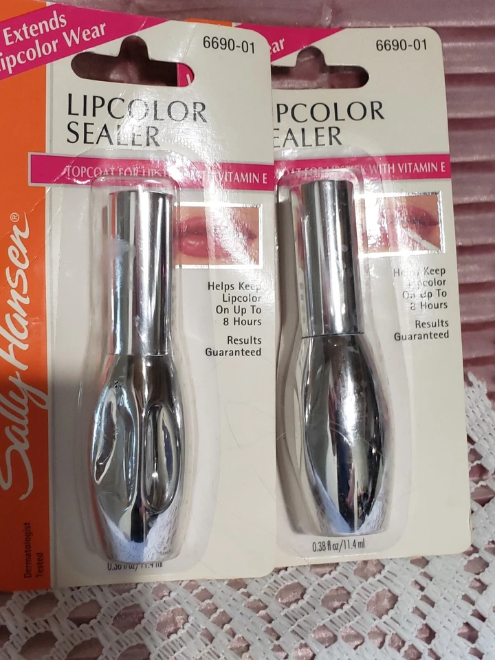 3 sets of 2 --Sally Hansen LIP COLOR SEALER Top Coat For Lipstick  Vitamin E - Image 1 of 1