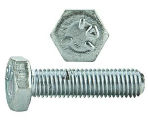 Hex Cap Screw 3/8-16 X 1-1/4 Zinc (QTY 10) Grade 5 Full Coarse Thread - Imagen 1 de 1