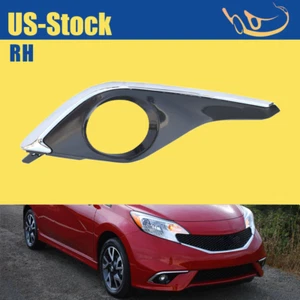 Right Fog Light Cover Bezel W/Chrome Trim For 2014 2015 2016 Nissan Versa Note - Bild 1 von 10