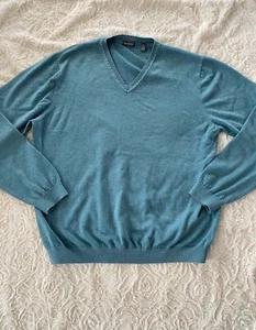 Suéter tejido de manga larga con cuello en V verde talla XXL Van Heusen para hombre - Imagen 1 de 8