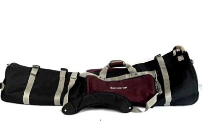 Samsonite Golf Club Padded Locking Airline Travel Bag Rolling Wheels Carry Strap - Image 1 of 4