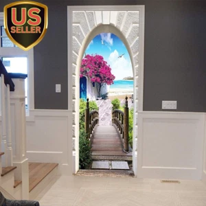 3D Door Sticker Wall Decals Mural Wallpaper, Waterproof and Moisture-Proof DI... - Picture 1 of 1