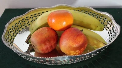 EDZARD Schale versilbert Obst gehämmert oval Teller neuwertig edel Nachlass - Bild 1 von 4