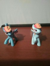2 My Little Ponies Friendship is Magic Rainbow Dash Pegasus - 2011 3" McDonalds